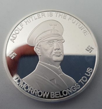 Adolf Hitler Silver-Plated Die Struck Boxed Medallion