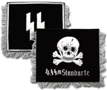 4th SS Standarte Totenkopf Trumpet Banner