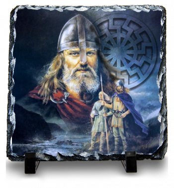 Viking Warrior Slate With Black Sun