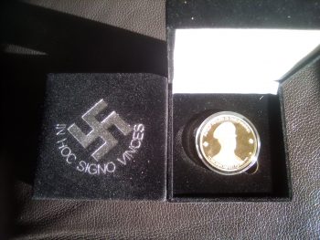Adolf Hitler 24k Gold Plated Die Struck Boxed Medallion